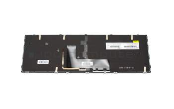 Keyboard DE (german) black/black matte with backlight original suitable for Mifcom V5 Silver Premium (N151ZU) (ID: 10699)