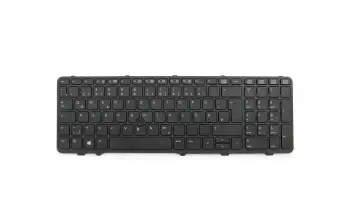 Keyboard DE (german) black/black matte with mouse-stick original suitable for HP ProBook 655 G1
