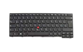 Keyboard DE (german) black/black matte with mouse-stick original suitable for Lenovo ThinkPad E450c
