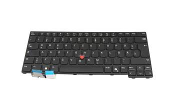 Keyboard DE (german) black/black matte with mouse-stick original suitable for Lenovo ThinkPad P14s G5 (21ME)