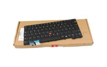Keyboard DE (german) black/black matte with mouse-stick original suitable for Lenovo ThinkPad T14 G6 (21QJ)