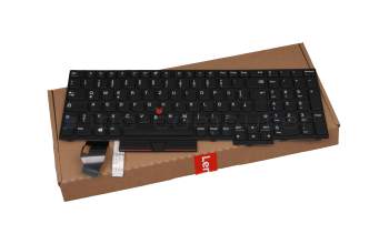 Keyboard DE (german) black/black matte with mouse-stick original suitable for Lenovo ThinkPad T15 Gen 2 (20W4/20W5)