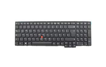 Keyboard DE (german) black/black matte with mouse-stick original suitable for Lenovo ThinkPad W541 (20EF/20EG)