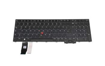 Keyboard DE (german) black/black original suitable for Lenovo ThinkPad P16s Gen 2 (21HK/21HL)