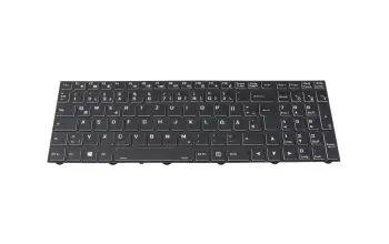 Keyboard DE (german) black/black with backlight RGB original suitable for Nexoc BJ5 30IO 22V1 (NJ51MU)