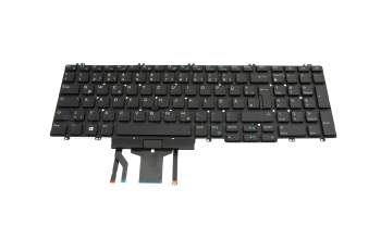 Keyboard DE (german) black/black with backlight and mouse-stick original suitable for Dell Precision 17 (7740)