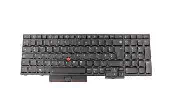 Keyboard DE (german) black/black with backlight and mouse-stick original suitable for Lenovo ThinkPad E580 (20KS/20KT)