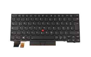 Keyboard DE (german) black/black with backlight and mouse-stick original suitable for Lenovo ThinkPad L13 (20R3/20R4)