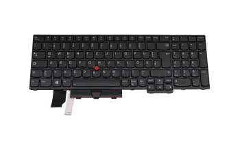 Keyboard DE (german) black/black with backlight and mouse-stick original suitable for Lenovo ThinkPad L15 Gen 2 (20X7/20X8)