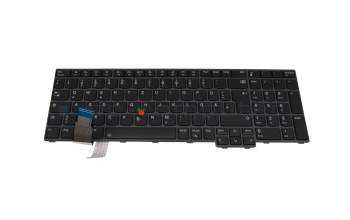 Keyboard DE (german) black/black with backlight and mouse-stick original suitable for Lenovo ThinkPad P16s Gen 1 (21CK/21CL)