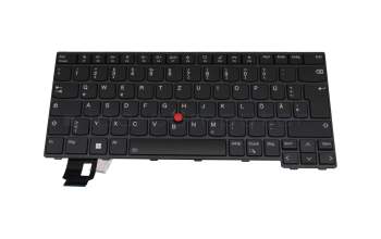 Keyboard DE (german) black/black with backlight and mouse-stick original suitable for Lenovo ThinkPad T14 Gen 4 (21K3/21K4)