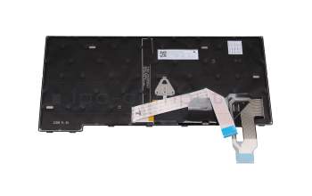 Keyboard DE (german) black/black with backlight and mouse-stick original suitable for Lenovo ThinkPad T14 Gen 4 (21K3/21K4)