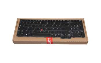 Keyboard DE (german) black/black with backlight and mouse-stick original suitable for Lenovo ThinkPad T16 Gen 2 (21K7/21K8)
