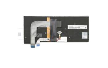 Keyboard DE (german) black/black with backlight and mouse-stick original suitable for Lenovo ThinkPad T470p (20J6/20J7)