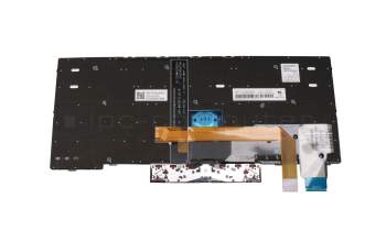 Keyboard DE (german) black/black with backlight and mouse-stick original suitable for Lenovo ThinkPad X13 (20UF/20UG)