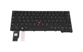 Keyboard DE (german) black/black with backlight and mouse-stick original suitable for Lenovo ThinkPad X13 Gen 2 (20WK/20WL)