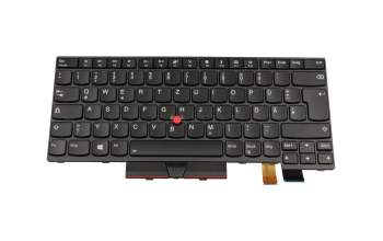 Keyboard DE (german) black/black with backlight and mouse-stick suitable for Lenovo ThinkPad A485 (20MU/20MV)