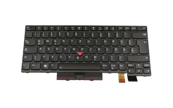 Keyboard DE (german) black/black with backlight and mouse-stick suitable for Lenovo ThinkPad A485 (20MU/20MV)