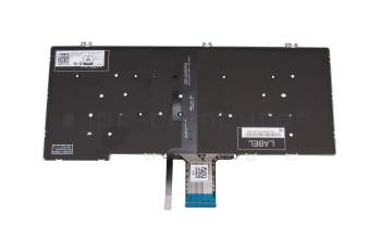 Keyboard DE (german) black/black with backlight original suitable for Dell Latitude 13 (7300)