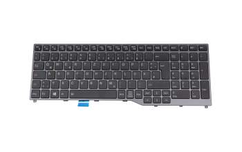 Keyboard DE (german) black/black with backlight original suitable for Fujitsu Celsius H780
