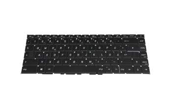 Keyboard DE (german) black/black with backlight original suitable for MSI Stealth 15M B12UE/B12UX/B12UEK (MS-15B1)