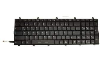 Keyboard DE (german) black/black with backlight original suitable for Medion Erazer X7817 (MS-1762)