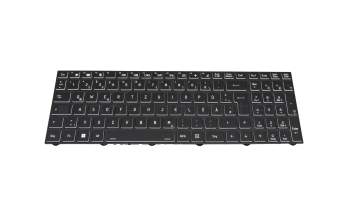 Keyboard DE (german) black/black with backlight original suitable for Schenker Key 17-E22