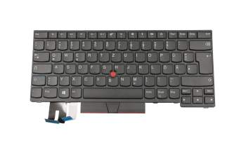 Keyboard DE (german) black/black with mouse-stick original suitable for Lenovo ThinkPad E495 (20NE)