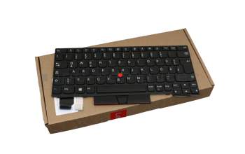 Keyboard DE (german) black/black with mouse-stick original suitable for Lenovo ThinkPad L13 Yoga (20R5/20R6)