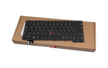 Keyboard DE (german) black/black with mouse-stick original suitable for Lenovo ThinkPad L14 Gen 3 (21C1/21C2)