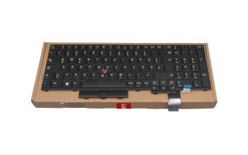 Keyboard DE (german) black/black with mouse-stick original suitable for Lenovo ThinkPad P15v Gen 3 (21D8/21D9)