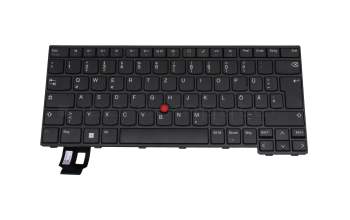 Keyboard DE (german) black/black with mouse-stick original suitable for Lenovo ThinkPad T14 Gen 3 (21AH/21AJ)