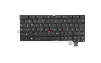 Keyboard DE (german) black/black with mouse-stick original suitable for Lenovo ThinkPad T470p (20J6/20J7)