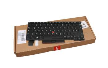 Keyboard DE (german) black/black with mouse-stick original suitable for Lenovo ThinkPad X13 (20T2/20T3)