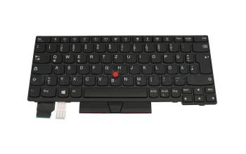 Keyboard DE (german) black/black with mouse-stick original suitable for Lenovo ThinkPad X395 (20NM)