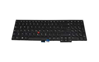 Keyboard DE (german) black/black with mouse-stick suitable for Lenovo ThinkPad T560 (20FH/20FJ)