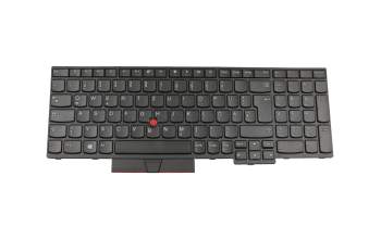 Keyboard DE (german) black/black with mouse-stick without backlight original suitable for Lenovo ThinkPad E595 (20NF)