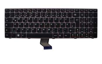 Keyboard DE (german) black/dark gray original suitable for Lenovo IdeaPad Z575