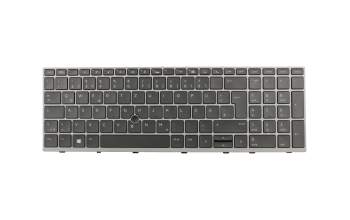 Keyboard DE (german) black/grey with backlight and mouse-stick original suitable for HP EliteBook 755 G5