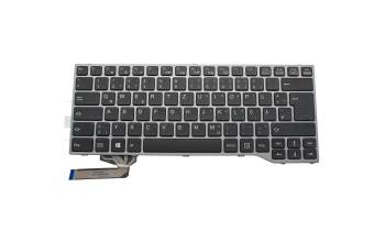 Keyboard DE (german) black/grey with backlight original suitable for Fujitsu LifeBook E733 (M55A1DE)