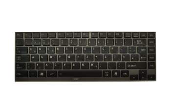 Keyboard DE (german) black/grey with backlight original suitable for Toshiba Portege Z930-13V