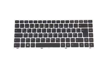Keyboard DE (german) black/silver with backlight original suitable for Clevo N13x