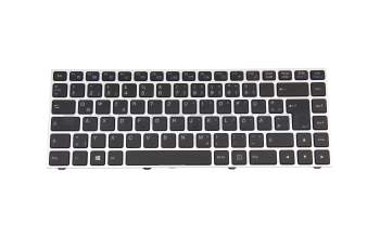Keyboard DE (german) black/silver with backlight original suitable for Mifcom V4 Ultimate (N131WU) (ID: 10693)