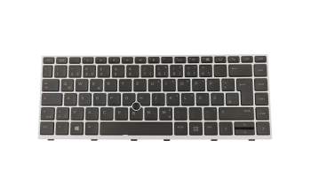 Keyboard DE (german) black/silver with mouse-stick original suitable for HP EliteBook 745 G5