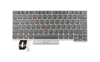 Keyboard DE (german) black/silver with mouse-stick original suitable for Lenovo ThinkPad L390 (20NR/20NS)