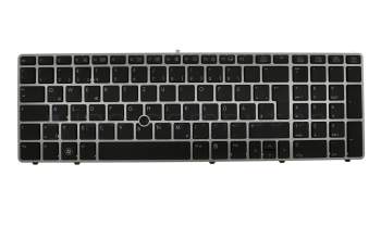 Keyboard DE (german) black/silver with mouse-stick suitable for HP ProBook 6570b