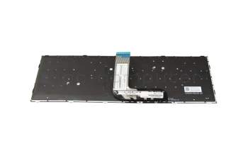 Keyboard DE (german) black/white/black matte with backlight RGB original suitable for Clevo NH55RCQ-M