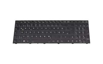 Keyboard DE (german) black/white/black matte with backlight original suitable for Sager Notebook NP7881E (NP50RNJS)