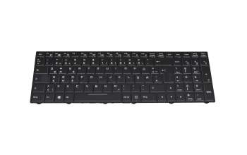 Keyboard DE (german) black with backlight (N85) original suitable for Sager Notebook NP6870 (N870HJ1)