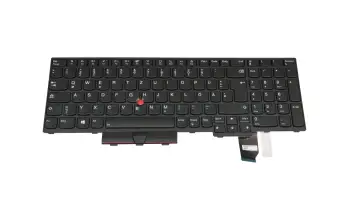 Keyboard DE (german) black with backlight and mouse-stick original suitable for Lenovo ThinkPad T15p Gen 3 (21DA/21DB)